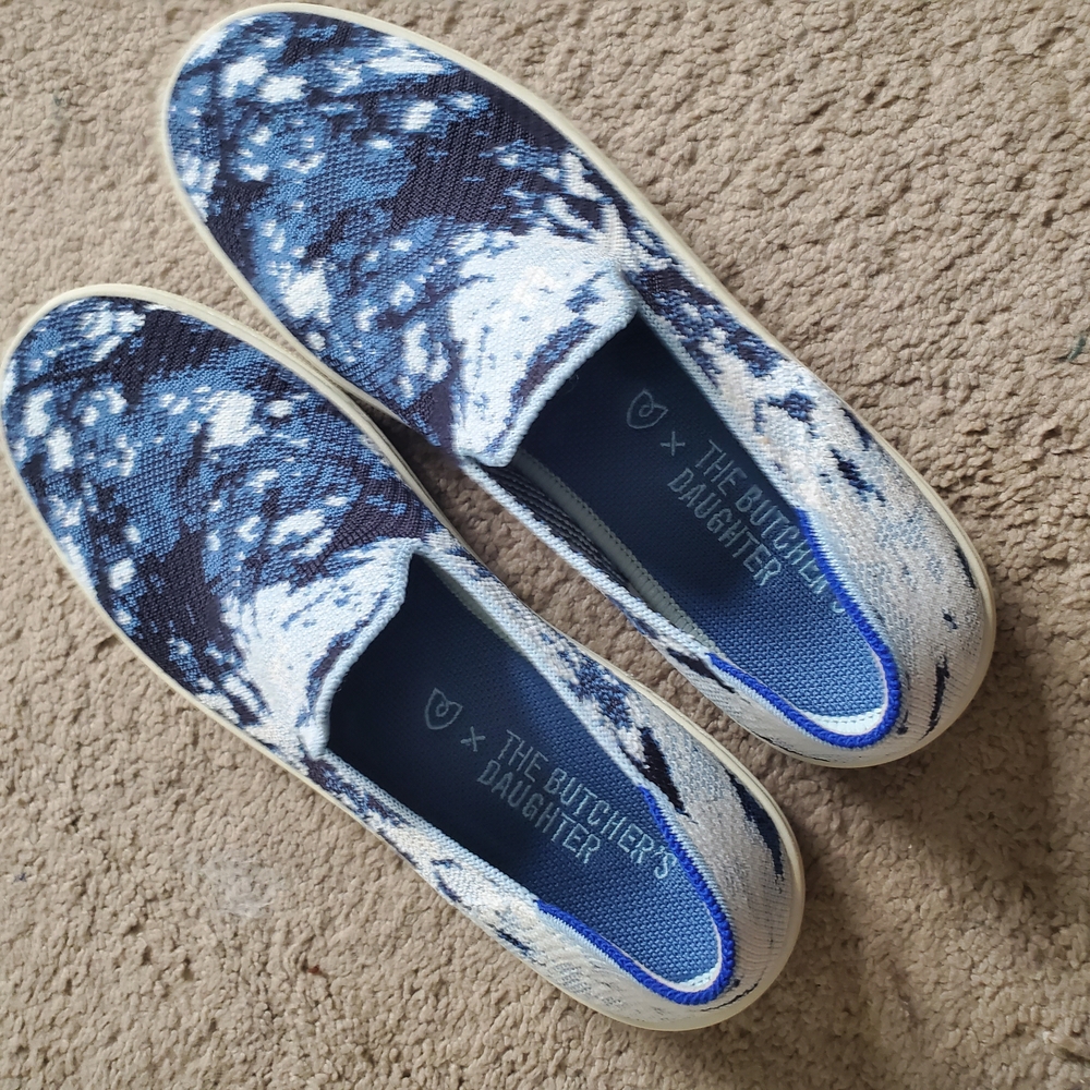 Rothy's x Butcher's Daughter Indigo Shibori Shoes - Picture 3 of 4